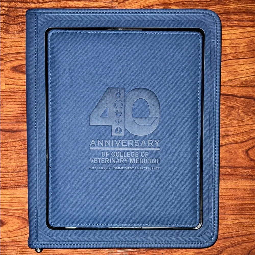 Flip UF CVM 40th Anniversary Blue Tablet Organizer Case